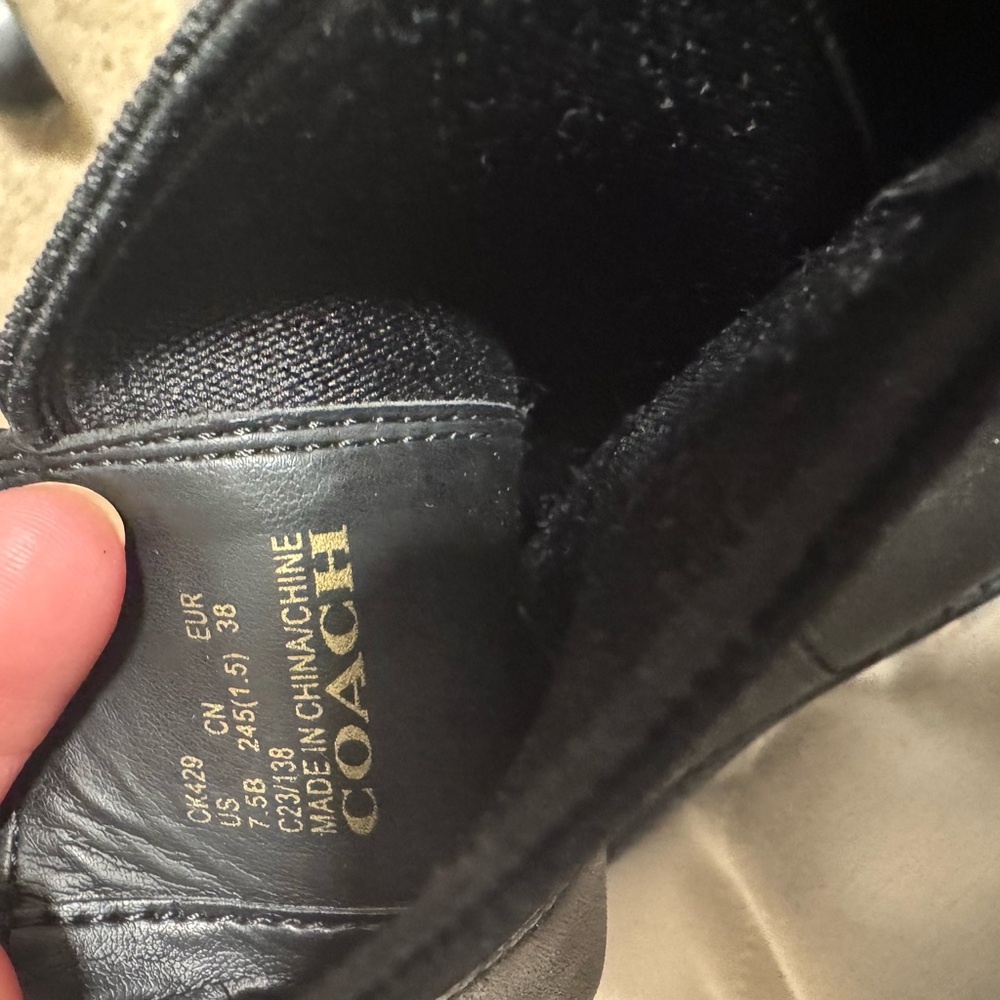 Coach Black Leather Heeled Boots - Picture 5 of 5
